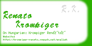 renato krompiger business card